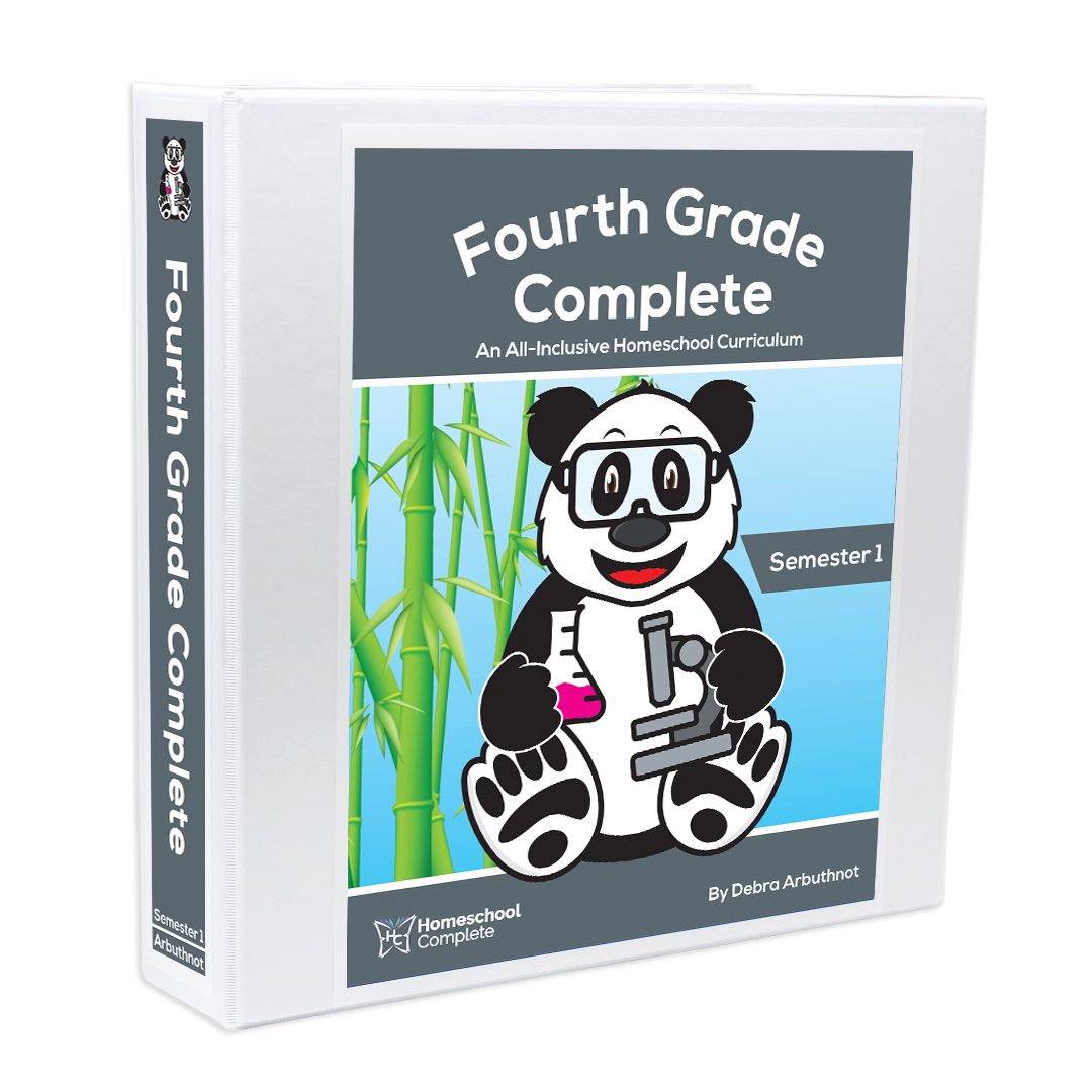 Fourth Grade Complete Teacher's Manual & Workbook: Semester One (Secular)