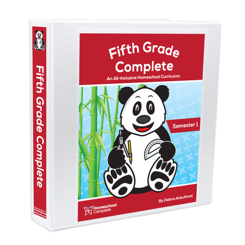 Fifth Grade Complete Teacher's Manual & Workbook: Semester One (Secular)
