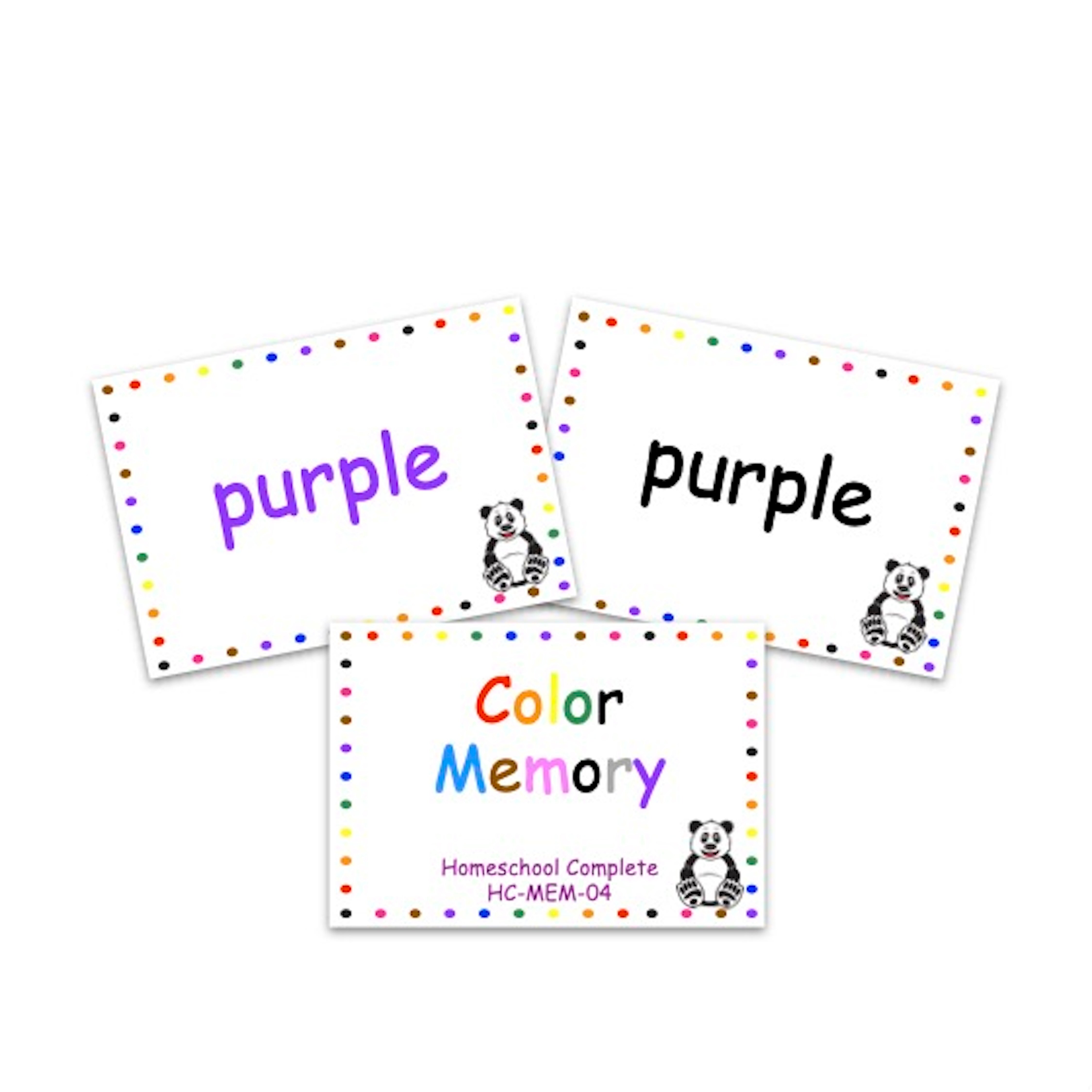 Homeschool Complete All-Inclusive Curriculum Color Memory Game