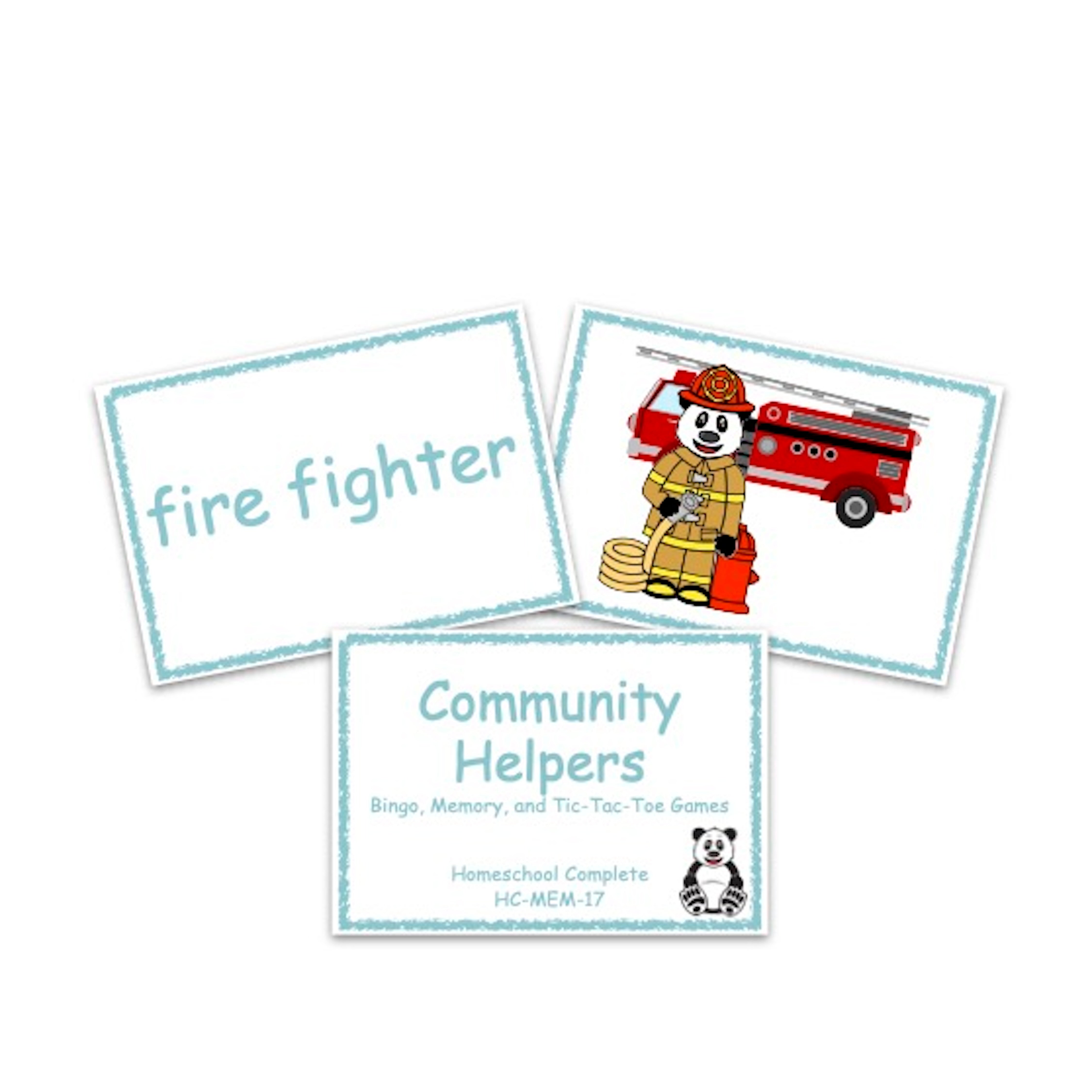 Community Memory Game Community Helpers Memory Game for Elementary – Homeschool Complete