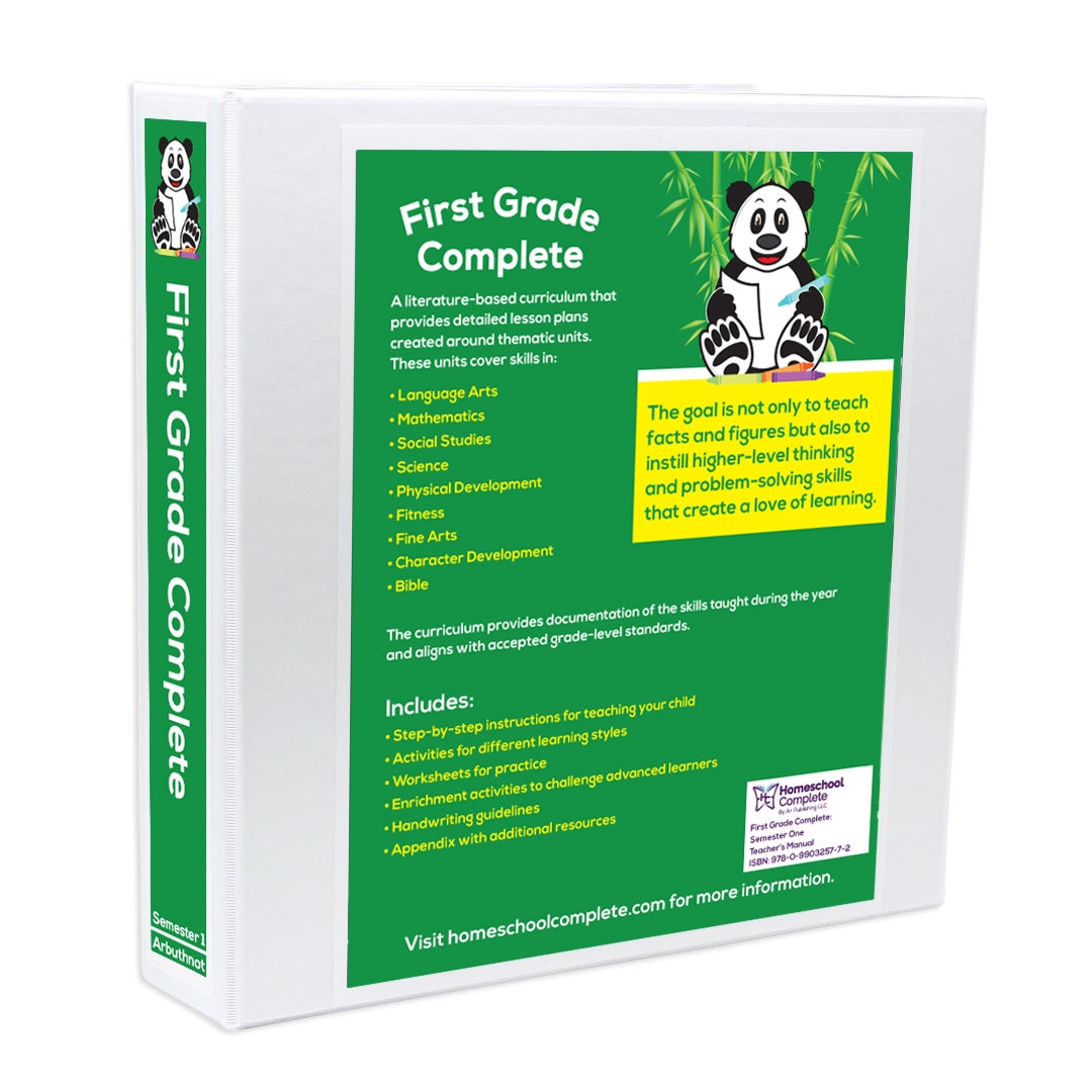 First Grade Complete Teacher's Manual & Workbook: Semester One  (Faith-Based)