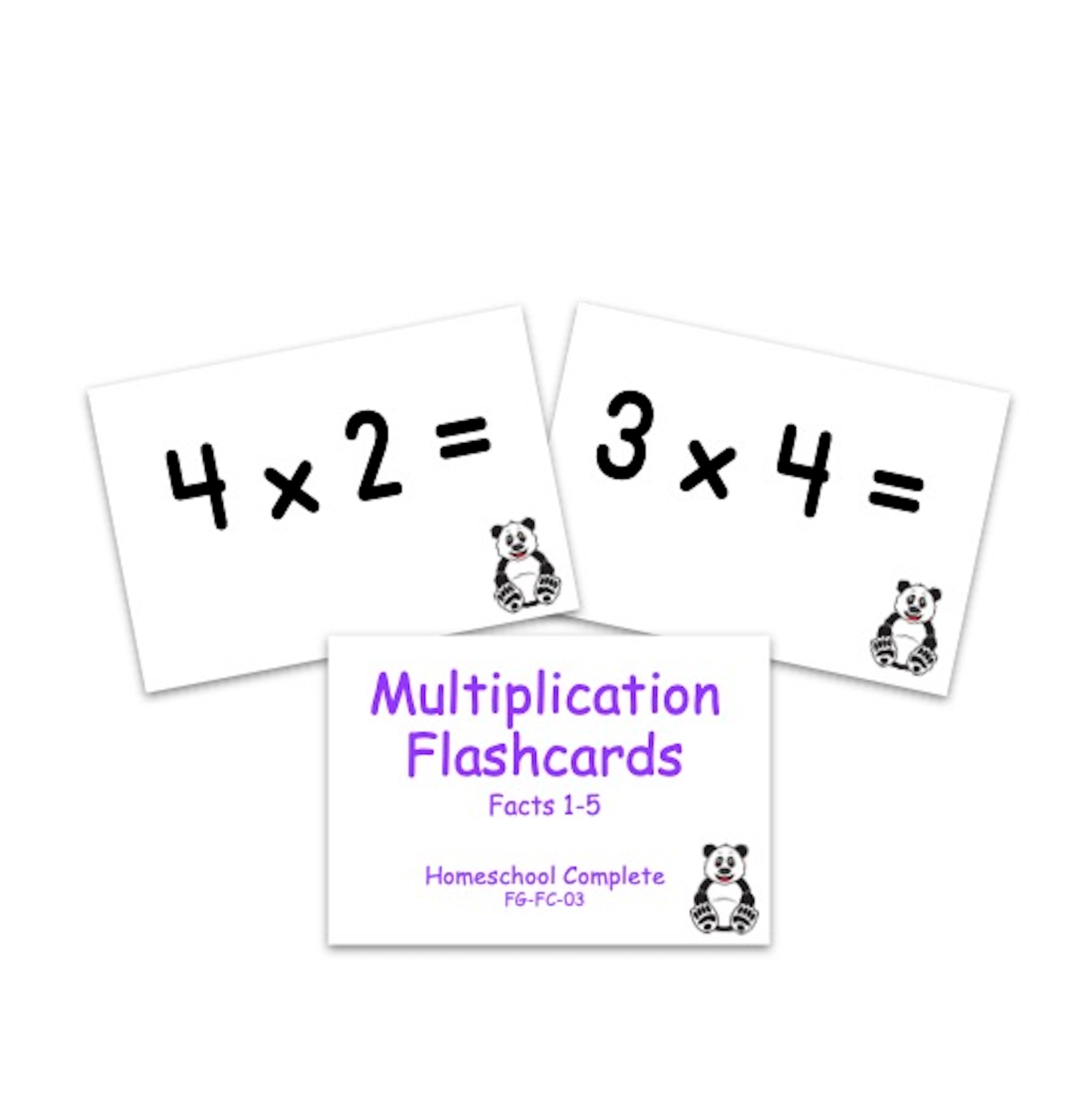 Multiplication Flashcards: Facts 1-5