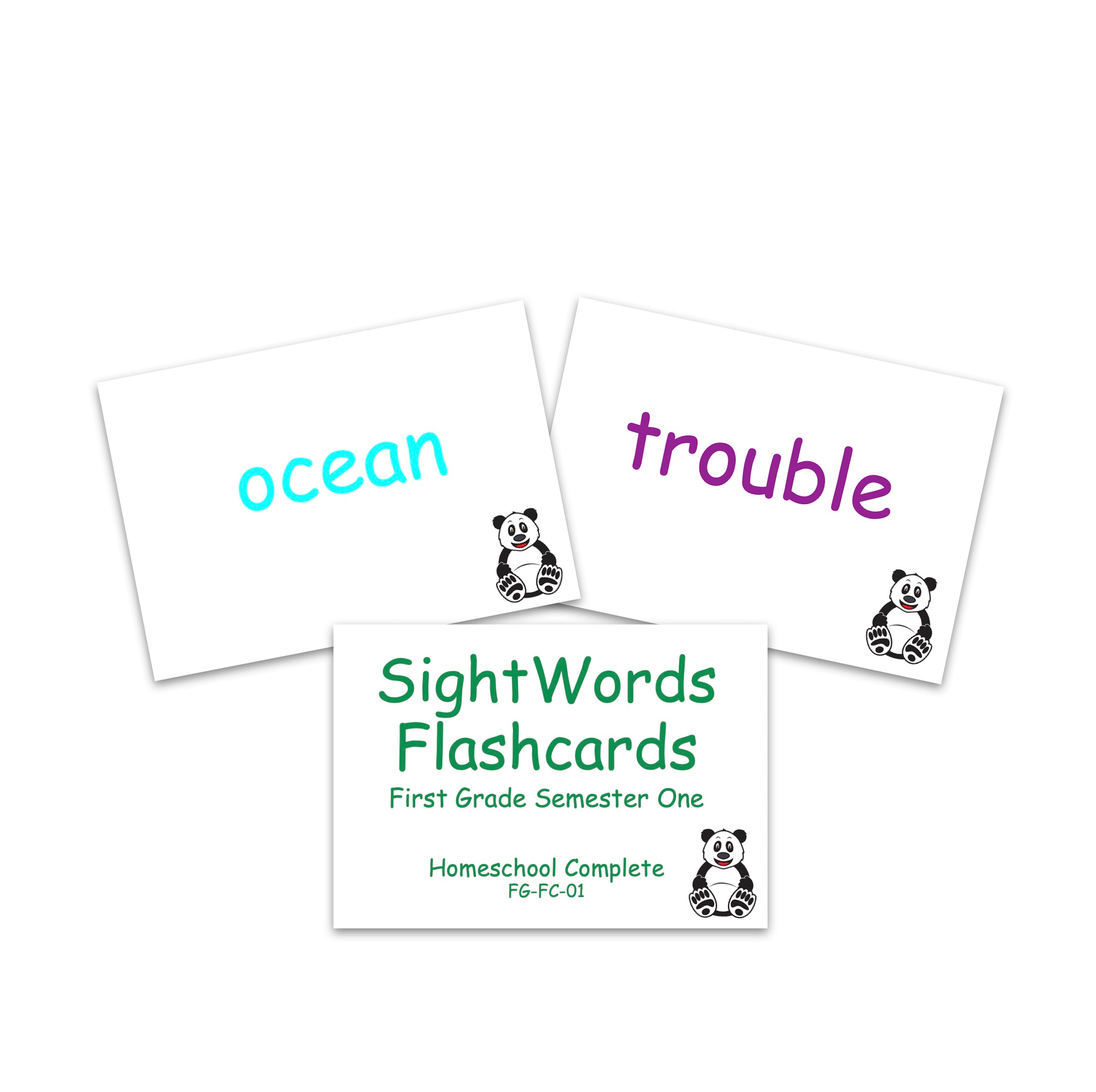 Sight Words Flashcards: First Grade Semester One