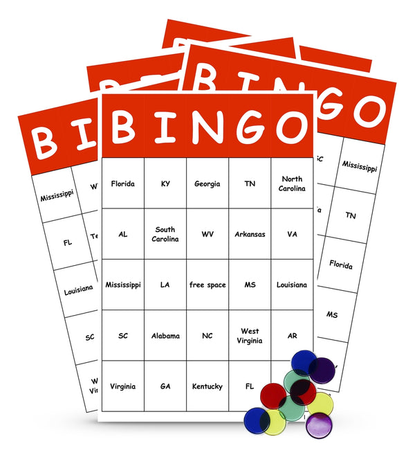 Southeast States Bingo and Memory Games