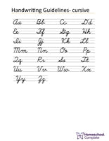 Handwriting Guidelines.pdf Cursive Handwriting Guide | Homeschool Complete