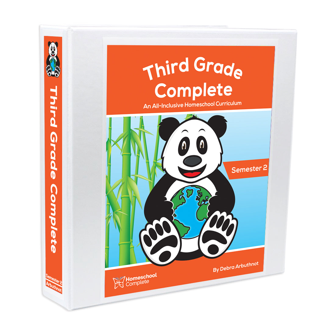 Third Grade Complete Teacher's Manual & Workbook: Semester Two (Secular)