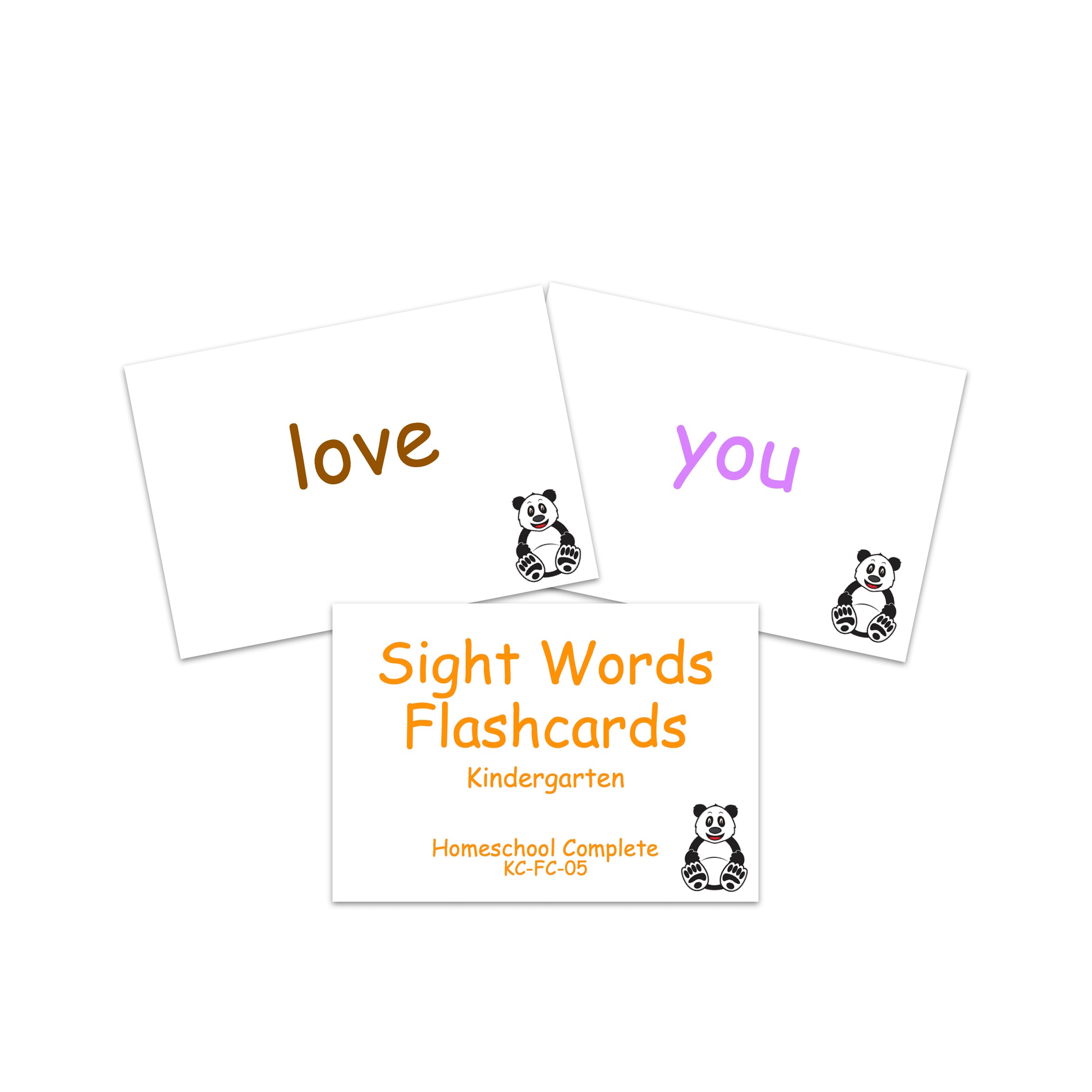 Sight Words Flashcards: Kindergarten