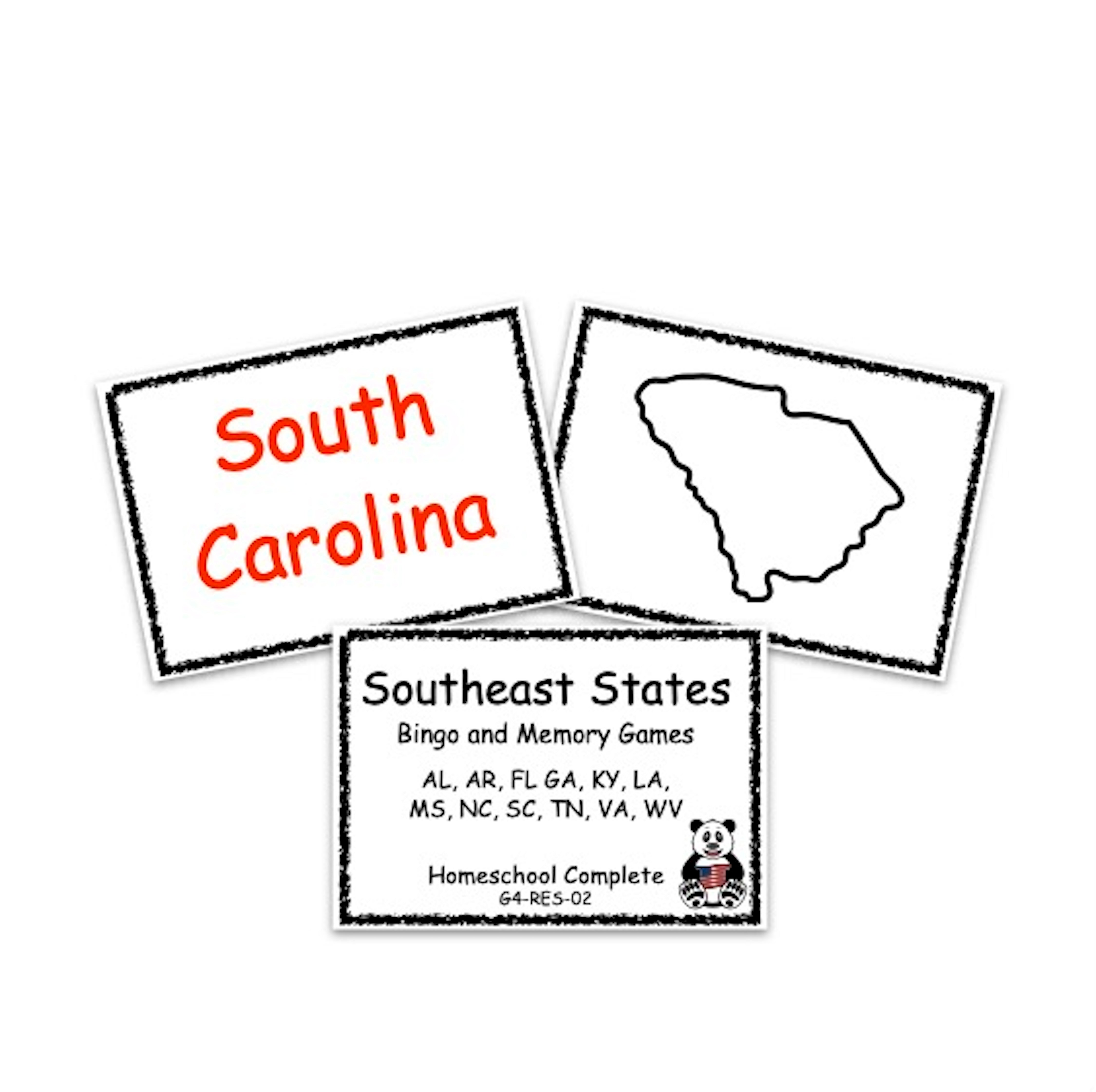 Southeast States Bingo and Memory Games