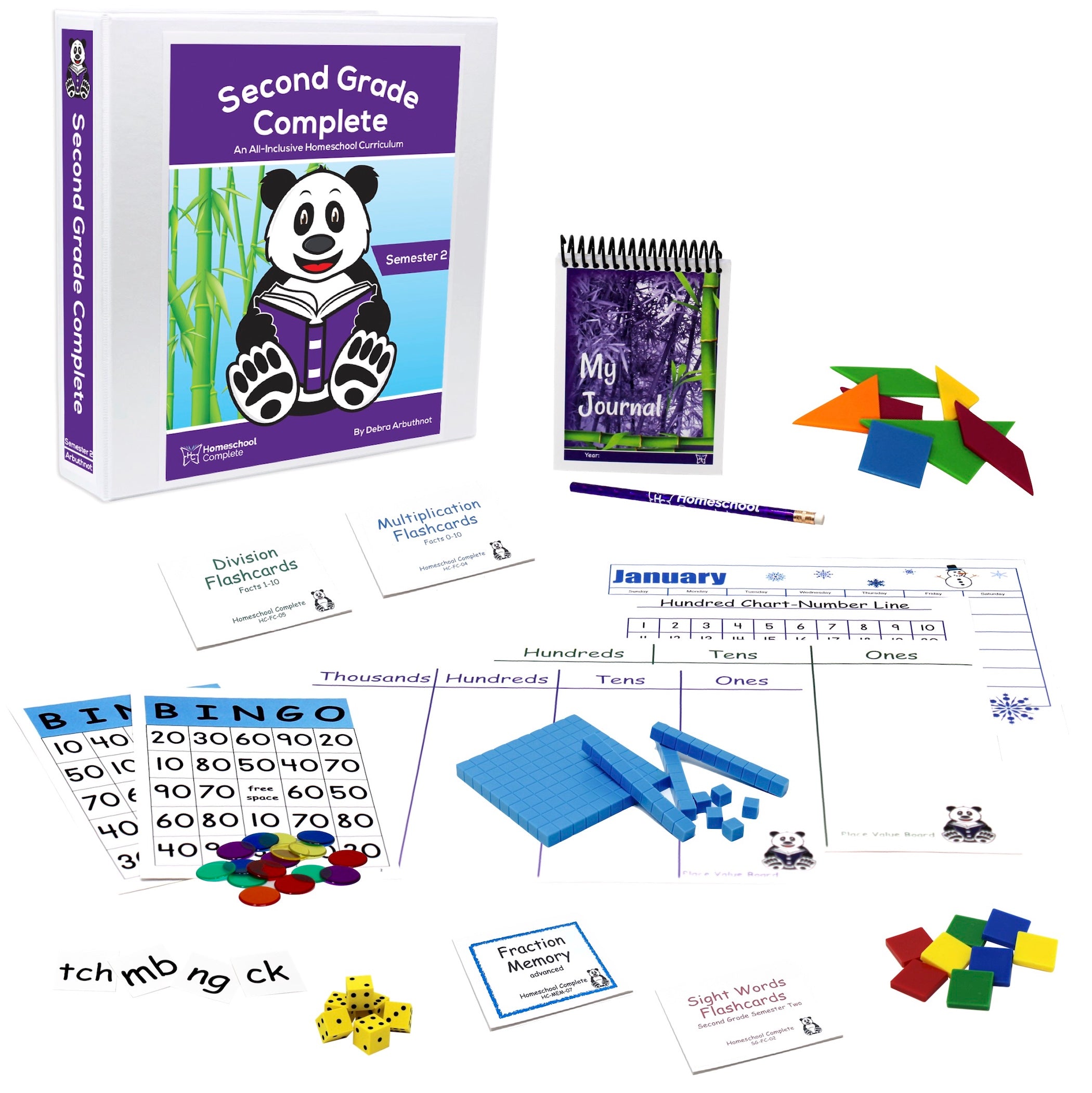 Second Grade Complete Semester Two Bundle (Secular)