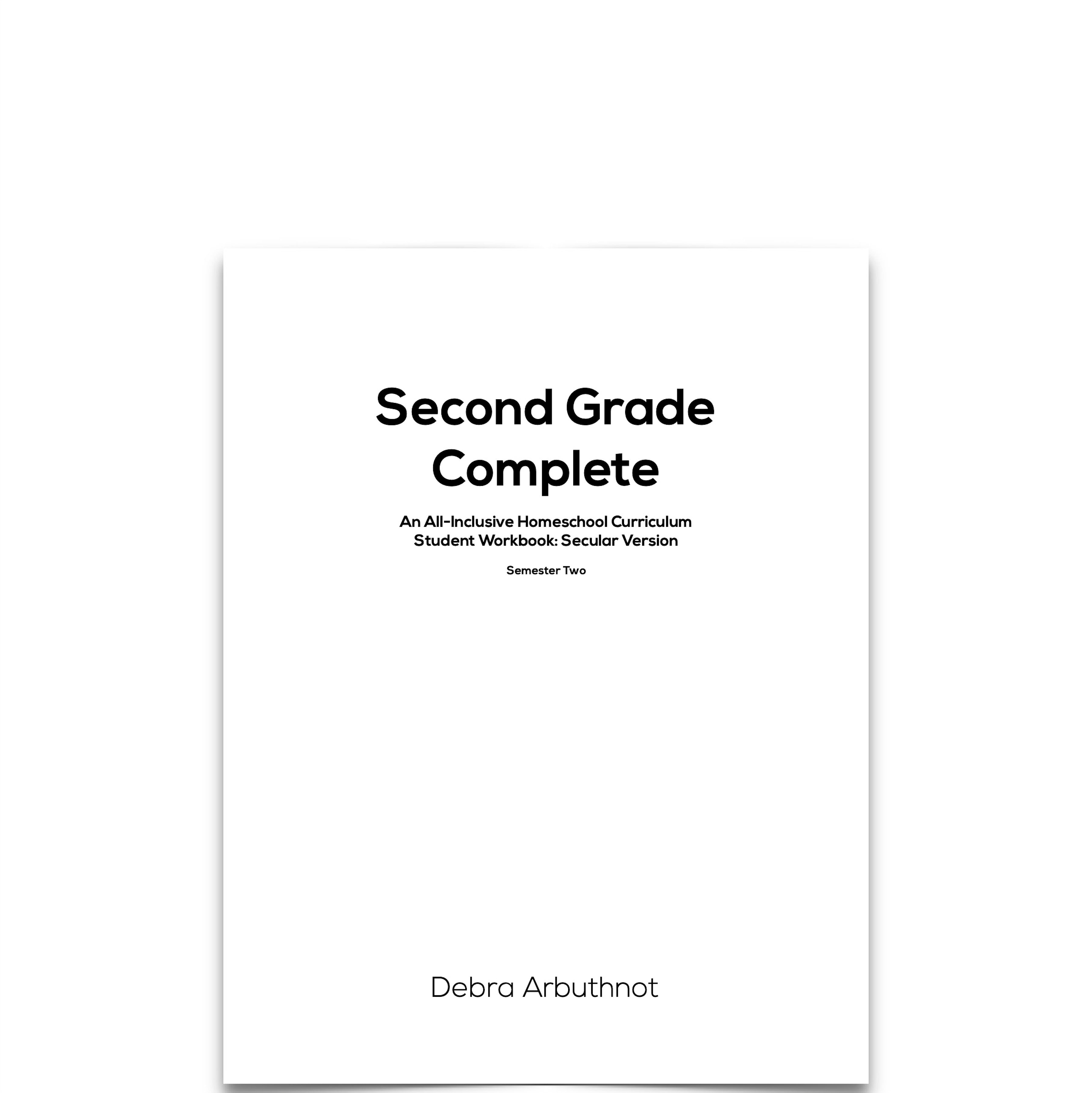 Second Grade Complete Student Workbook Pages: Semester Two (Secular)
