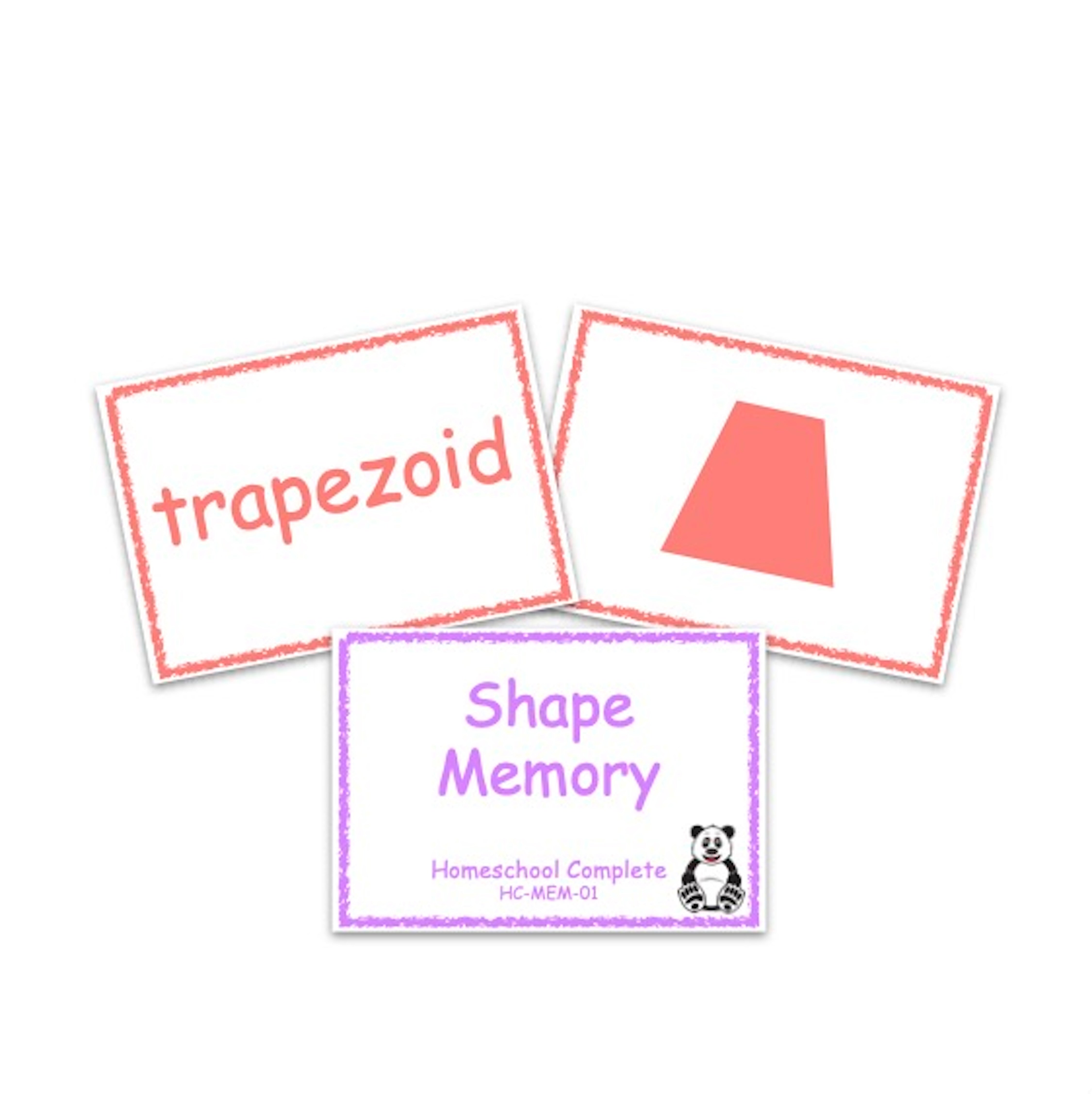 Homeschool Complete Curriculum Shape Memory Game