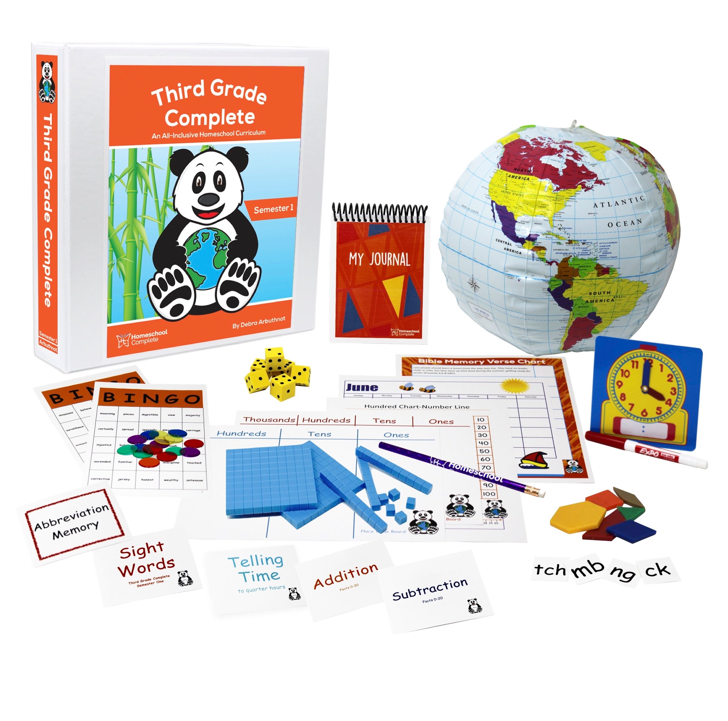 Third Grade Complete Semester One Bundle (Faith-Based)