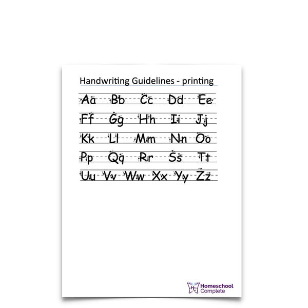 Handwriting Guideline: Printing