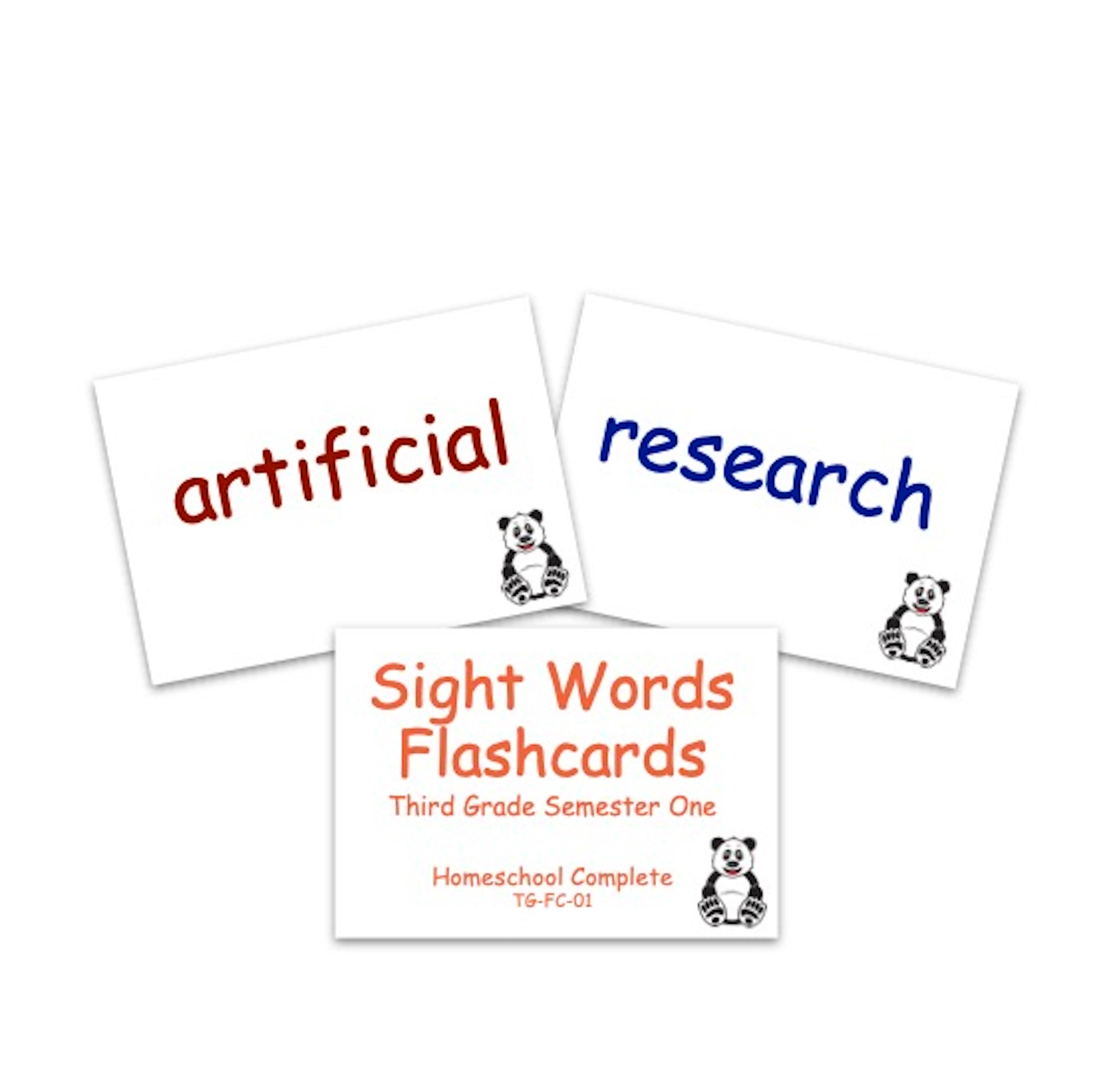Sight Words Flashcards: Third Grade Semester One