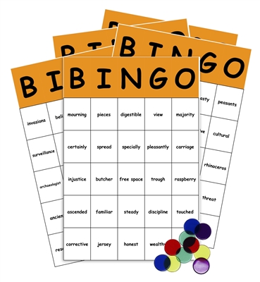 Sight Words Bingo Game: third grade level